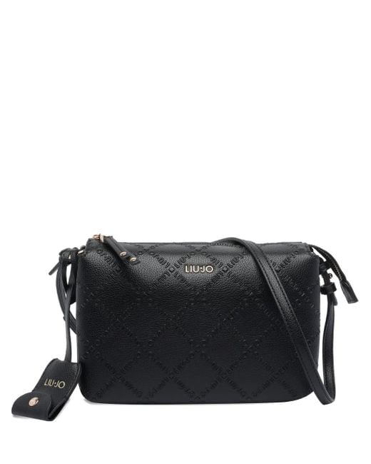 Liu Jo Black Logo-Plaque Cross Body Bag