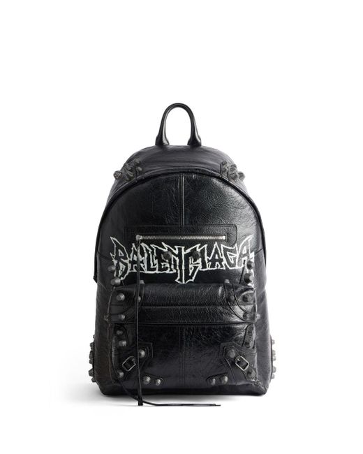 Balenciaga Black Le Cagole Leather Backpack - Men's - Lambskin for men