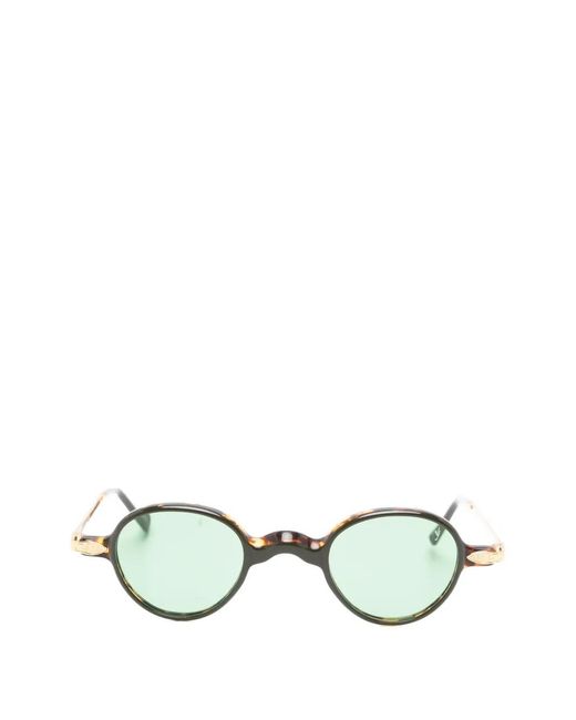 Eyepetizer Green Tango Round-Frame Sunglasses