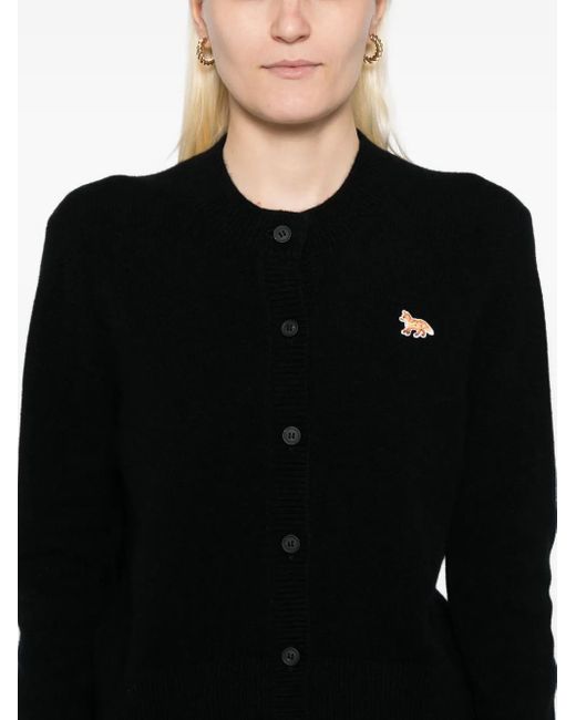 Maison Kitsuné Vest Met Geborduurd Logo in het Black