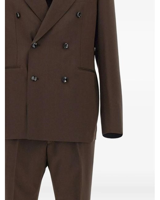 Tagliatore Brown Wool Suit for men