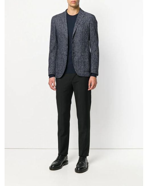John Smedley Blue Crew-Neck Knit Jumper for men