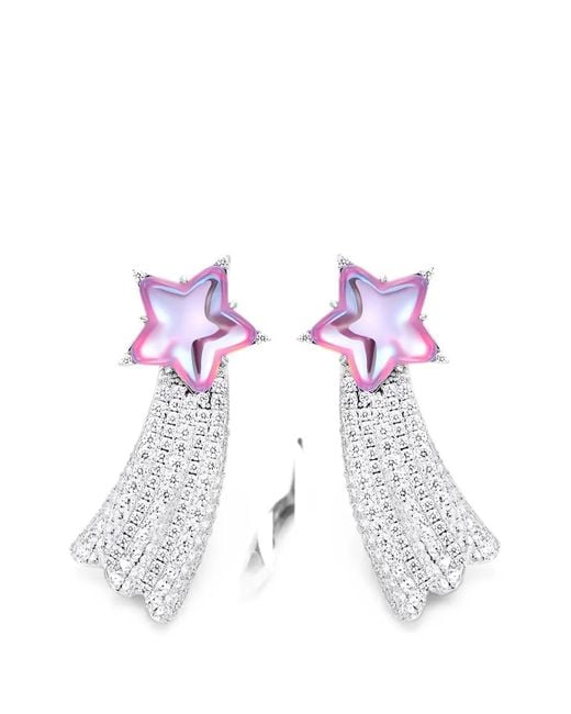 YVMIN White Shooting Star Earrings