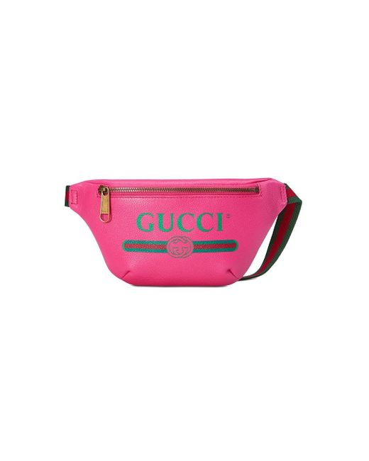 Gucci Pink Print Small Belt Bag