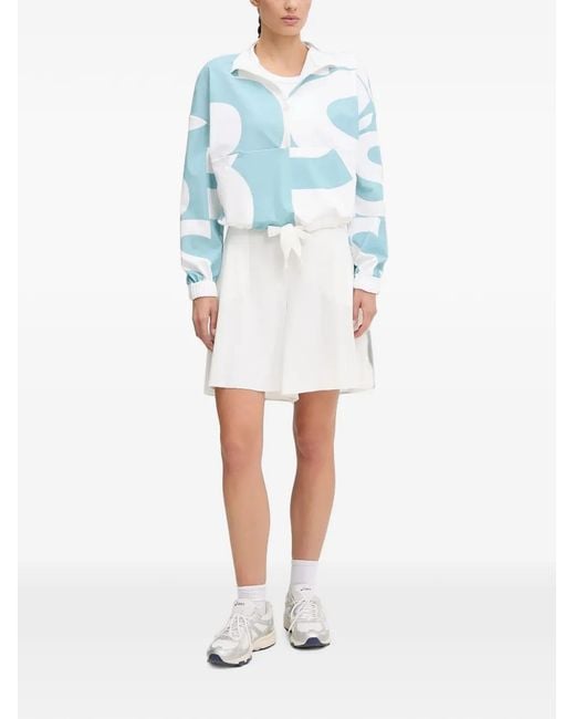 Sportalm Blue Logo-Print Drawstring Jacket