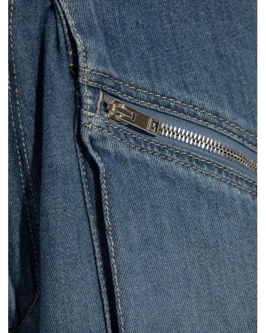 Isabel Marant Blue Hoch sitzende Jeliano Jeans-Shorts