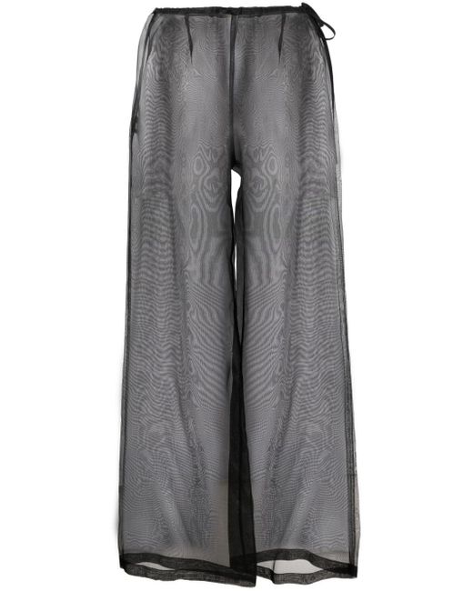 Pantalones de seda translúcidos de Barena de color Gris | Lyst