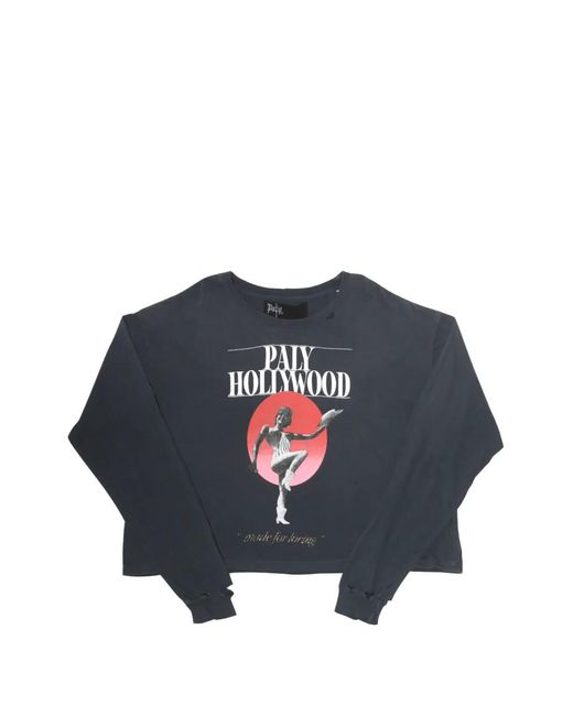 PALY Blue Myra Breckenridge Graphic-Print Long-Sleeve T-Shirt for men