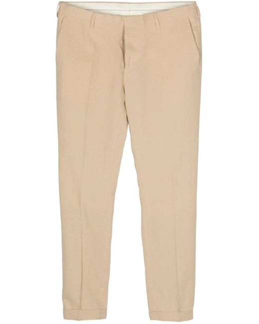 Paul Smith Natural Pressed-crease Linen Trousers for men