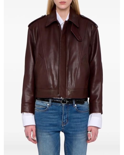 Zadig & Voltaire Brown Kimo Leather Jacket