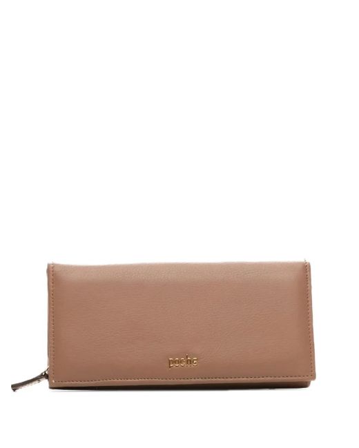 Poche Paris Leather Wallet Brown
