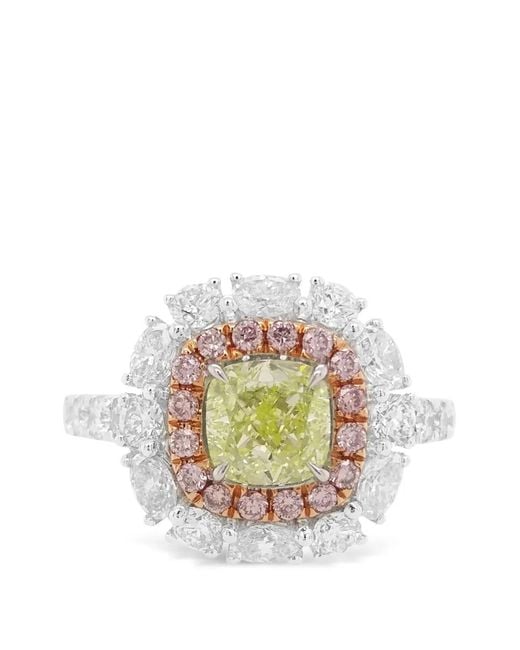 HYT Jewelry White Flower Diamond Ring