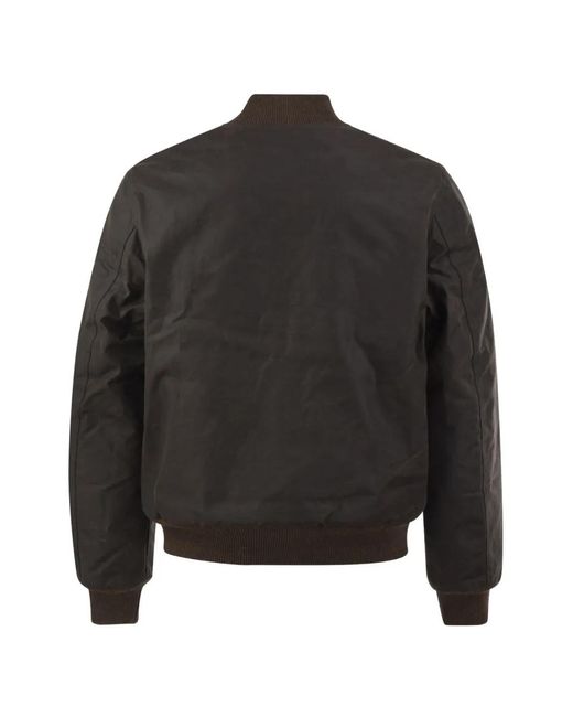 Ceccarelli Black Waxed-Cotton Bomber Jacket for men