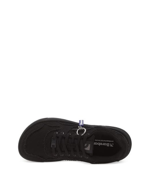 Barebarics Black Frayed-Edge Panelled Sneakers