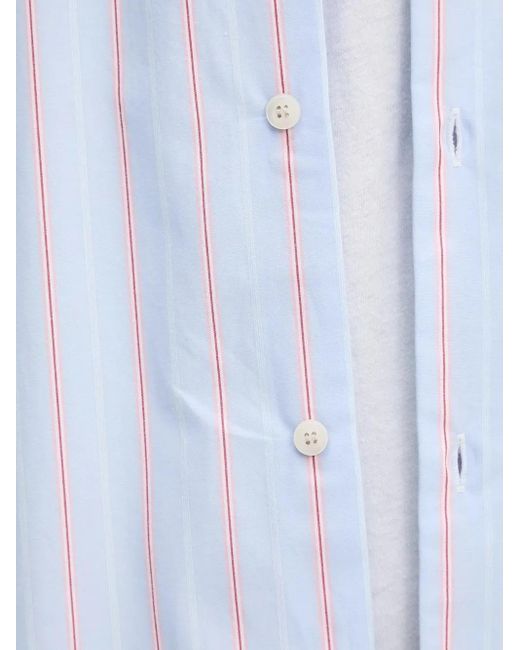Won Hundred White Stripe-Pattern Shirt for men