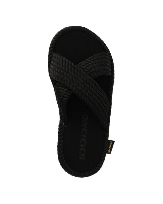 Bohonomad Black Rope Crossover-Strap Espadrilles