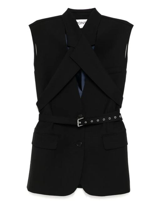 Monse Black Belted Gilet