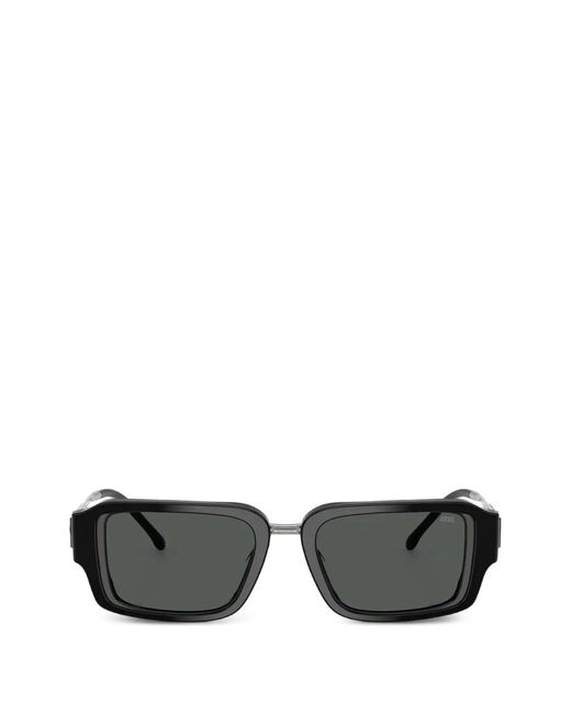 DIESEL Black Rectangle-Frame Logo-Plaque Sunglasses