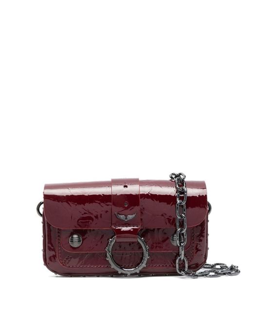 Zadig & Voltaire Leather Kate Creaseeffect Shoulder Bag in Red Lyst