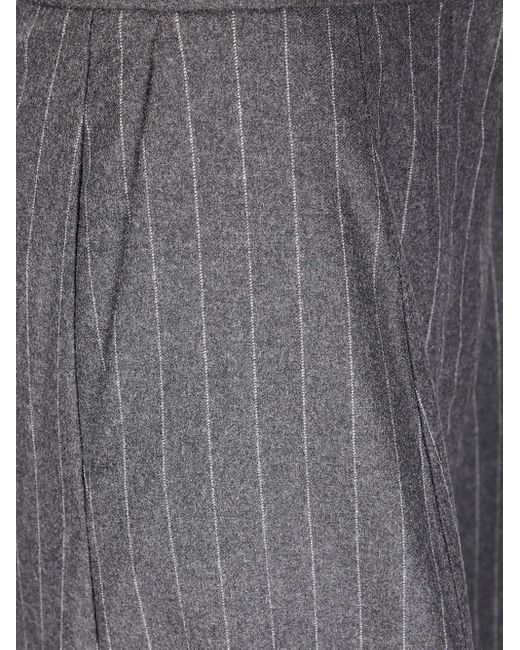 Sportmax Gray Pinstripe Pleated Trousers