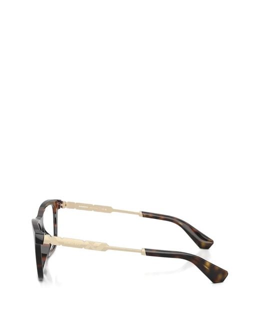 Burberry Black Dark Havana Rectangle-Frame Glasses
