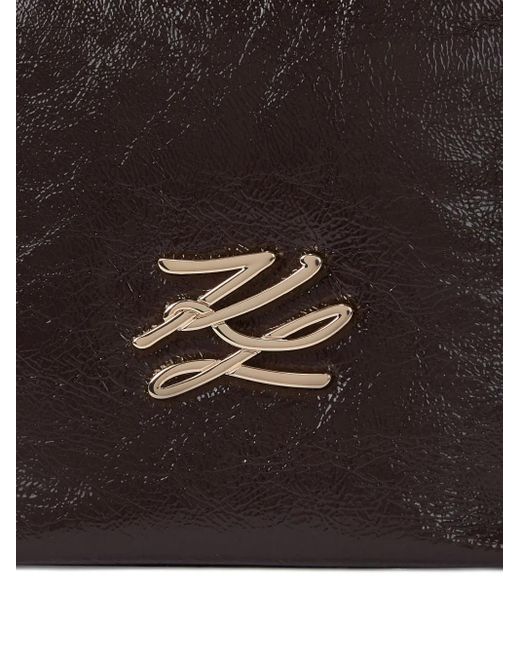 Karl Lagerfeld Black Small K/Autograph Bucket Bag