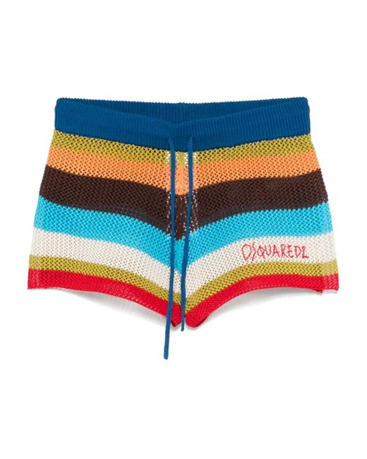 DSquared² Blue Knitted Shorts