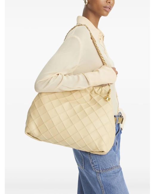 Tory Burch Natural Fleming Hobo Bag