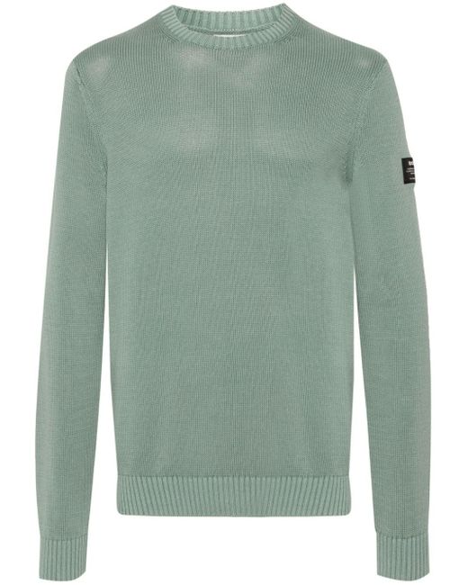 Ecoalf Green Tail-knitted Cotton-blend Jumper for men