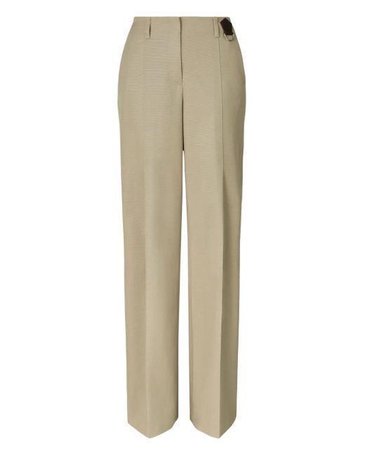 Tory Burch Natural Distressed Cotton Trousers