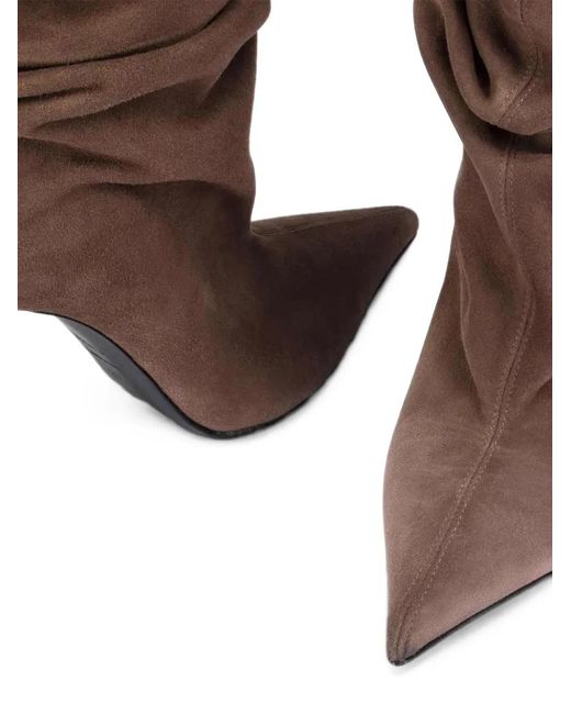 Le Silla Brown Bella Ruched-Detail Boots