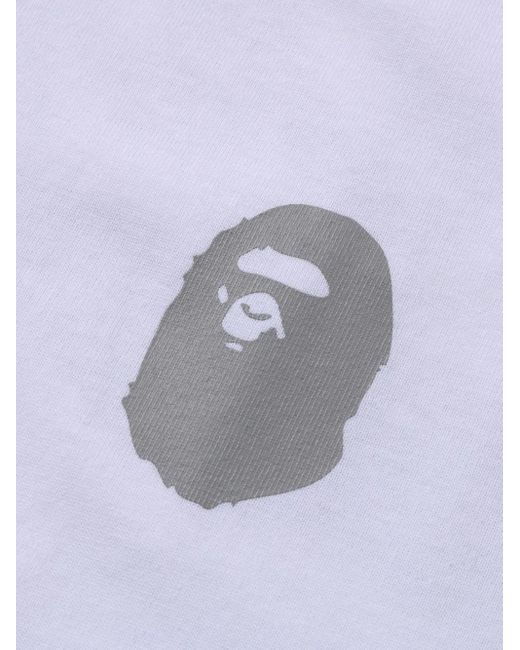 A Bathing Ape Blue Logo-Print T-Shirt for men