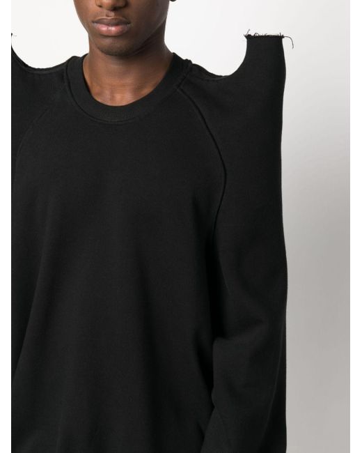 Rick Owens Black Tec 3d-detail Jersey Sweatshirt for men
