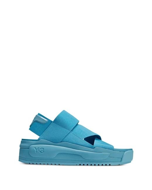 Y-3 Blue Rivalry Panelled Sandals