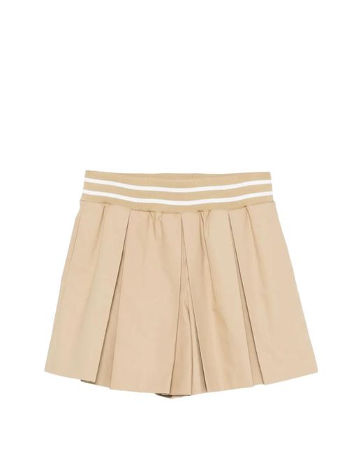 Moschino Natural Moschino Striped-Waistband Shorts