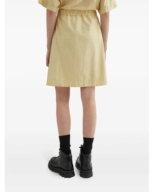 Jil Sander Natural Buckled High-Waisted Miniskirt