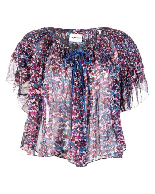 Isabel Marant Blue Fapani Blouse