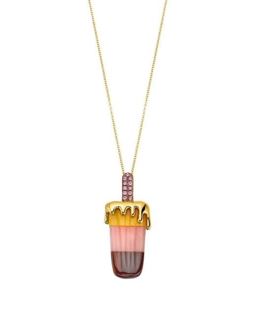 EDINA KISS Metallic Agate And Opal Sapphire Necklace