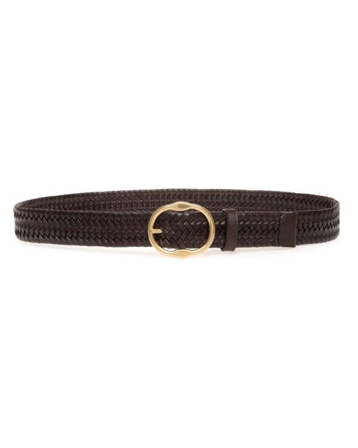 Bally Brown Woven Leather Belt for men