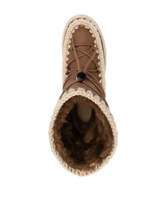 Mou Brown Chunky padded snow boots