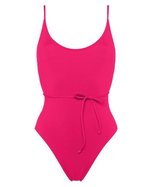 Eres Pink Cosmic Belted Swimsuit