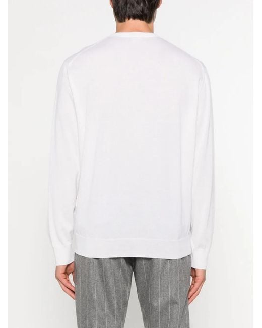 Eleventy White Crew-Neck T-Shirt for men