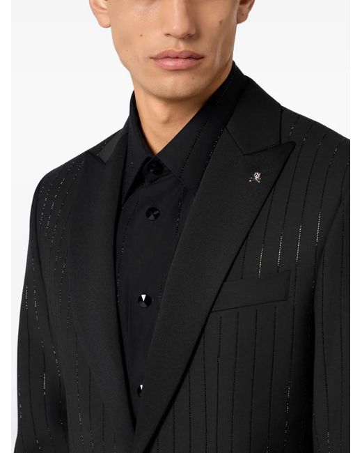 Philipp Plein Black Degraded Stones Blazer for men