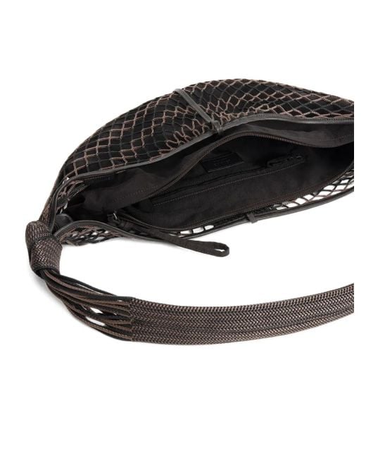 Lemaire Black Bolso Croissant Marron Det