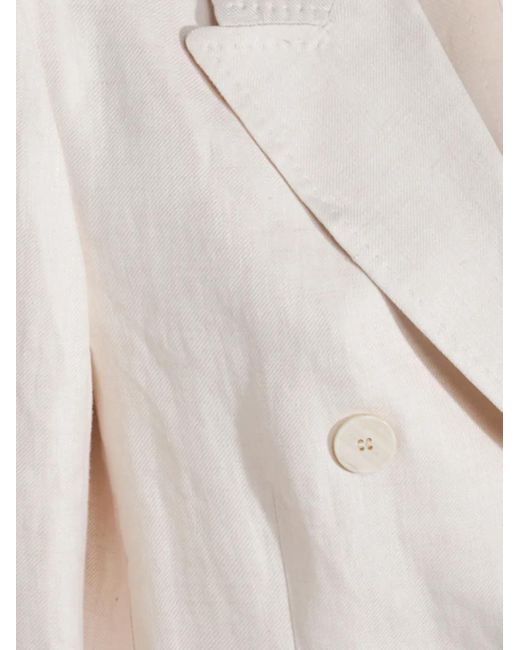 ジャケット MONTEDORO WHITE LINEN CASUAL JACKET WHITE LINEN CASUAL JACKET