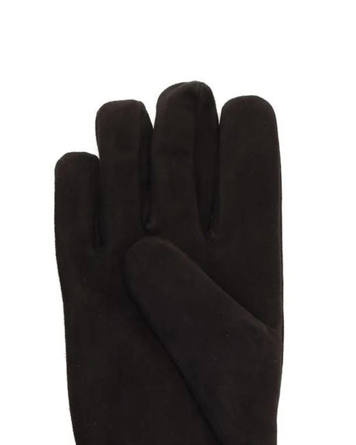 Al Duca D'aosta Black Elasticated-Cuffs Gloves for men