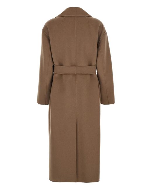 Max Mara Brown Wool Long Coat