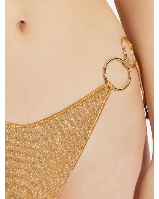 Oseree White Ring-Embellished Bikini