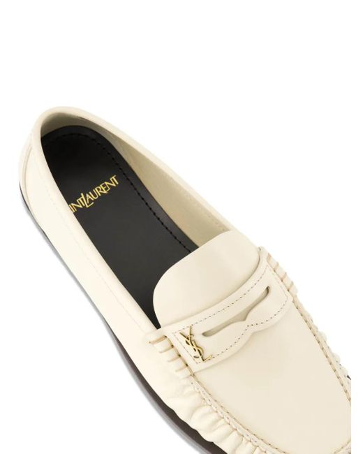 Saint Laurent Natural Cassandre Mocassins Loafer