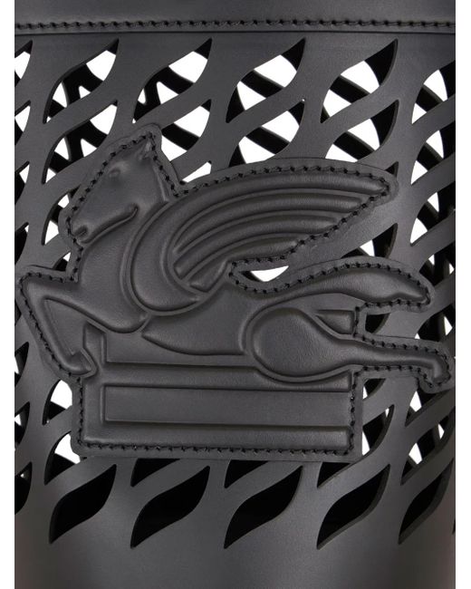 Etro Black Coffa Leather Bucket Bag